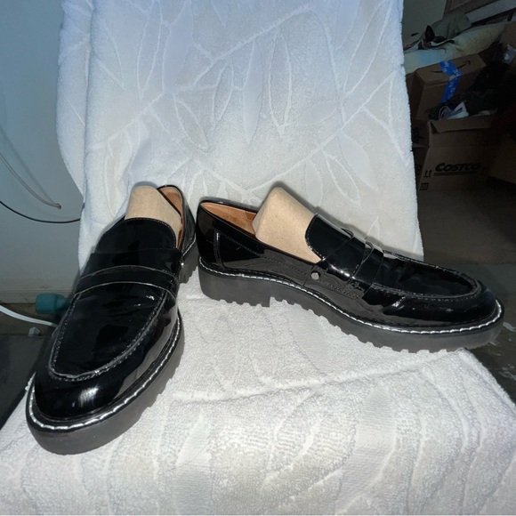 Franco Sarto “Cassandra” Black Patent Leather loafers. size 7 - Picture 4 of 6
